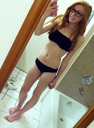 young lady bathing suit selfies